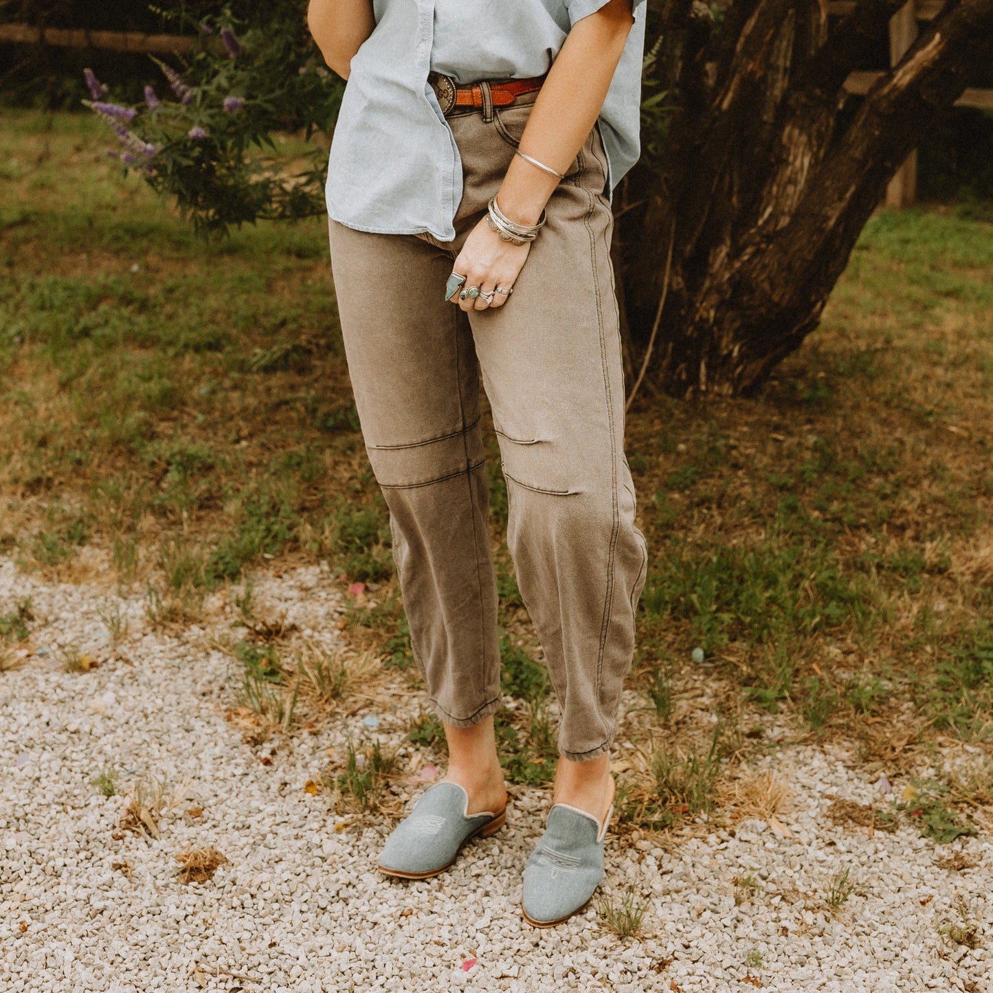 Adaire Western Mule Denim