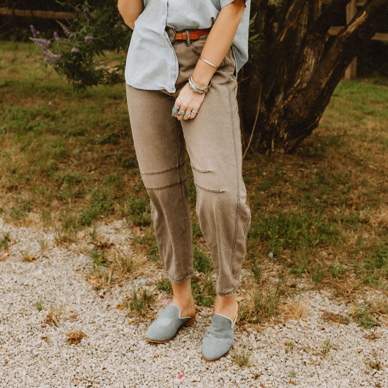 Adaire Western Mule Denim