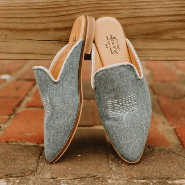 Adaire Western Mule Denim