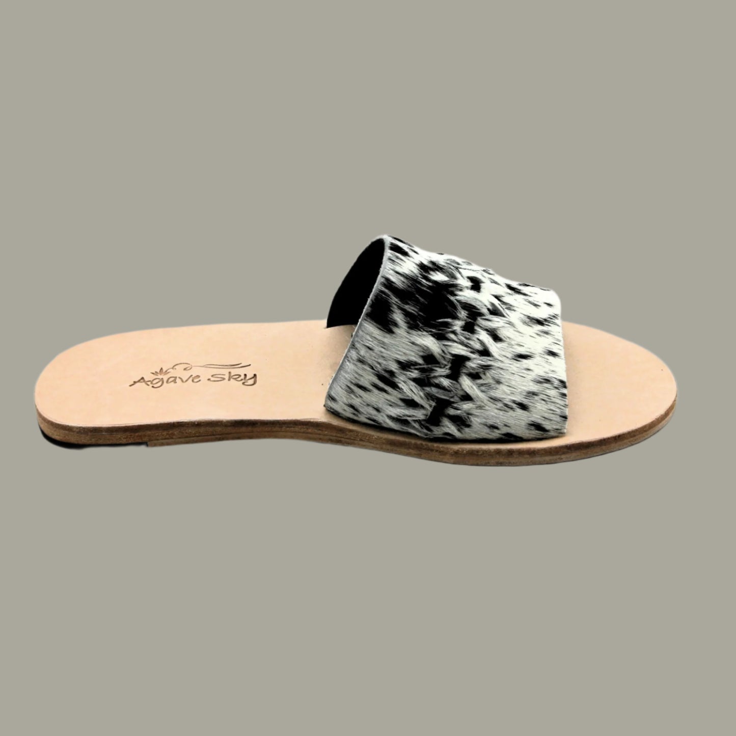 Nadia Woven Slide - Salt & Pepper