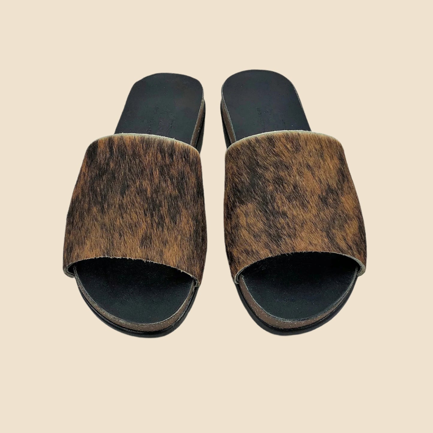 Melissa Cowhide Wedges - Brindle