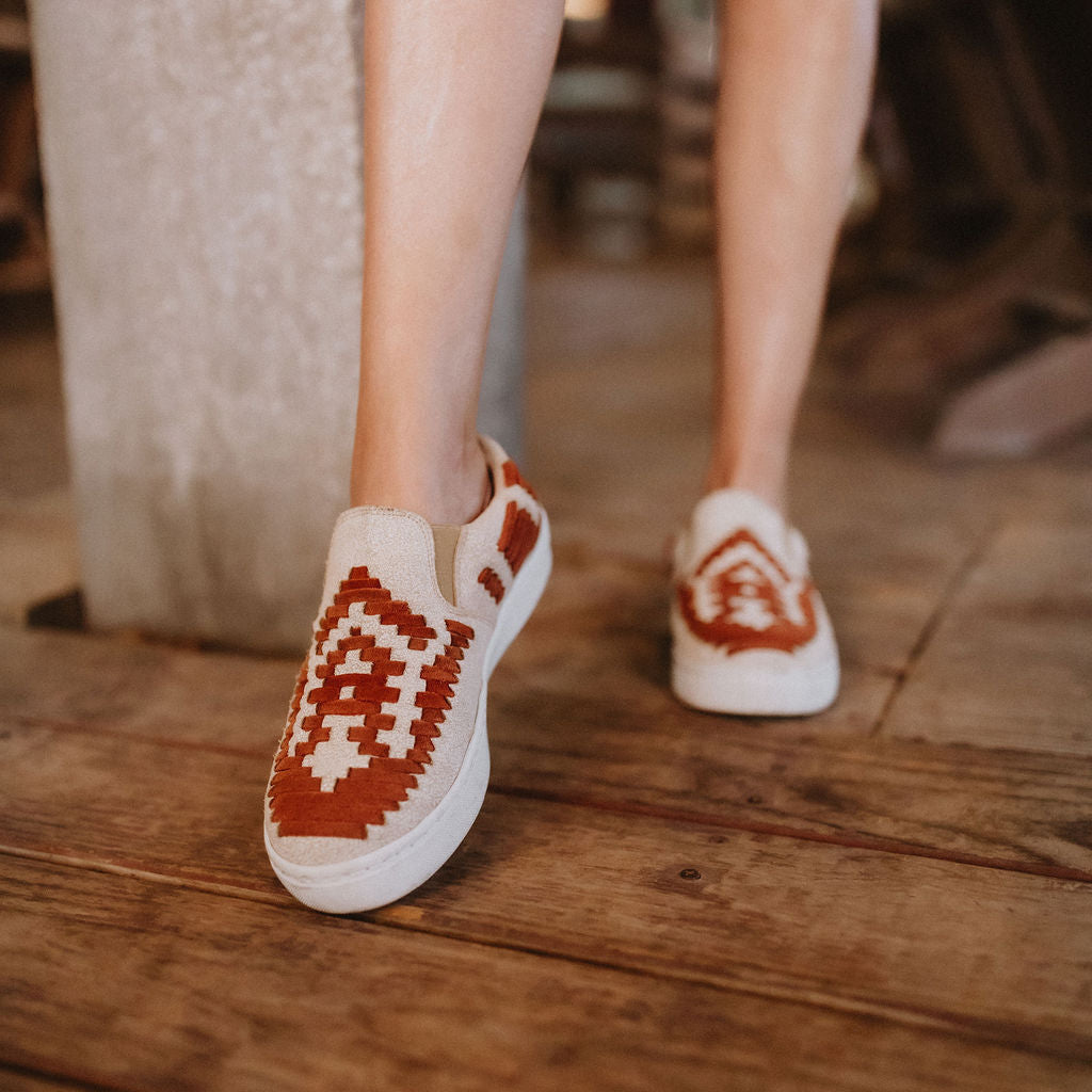 Dakota Leather Tennis Shoe Rust