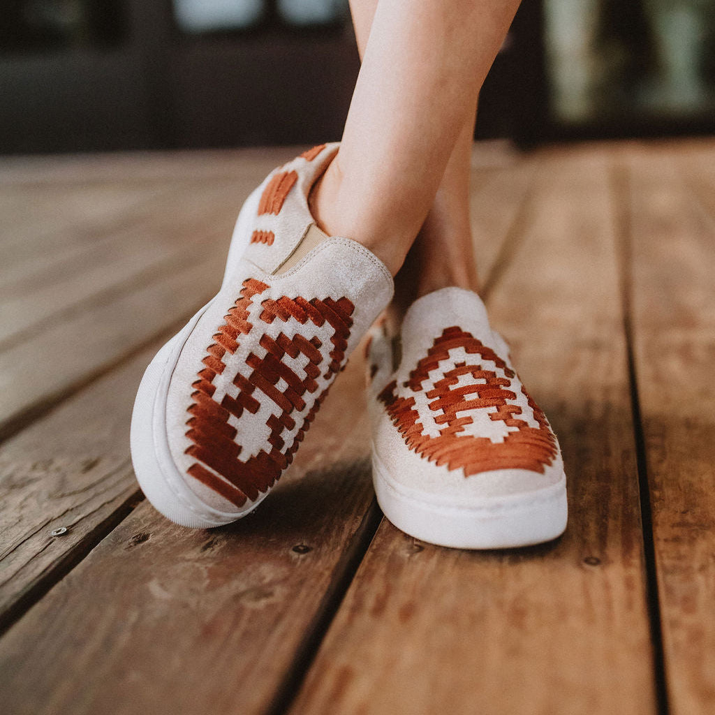 Dakota Leather Tennis Shoe Rust