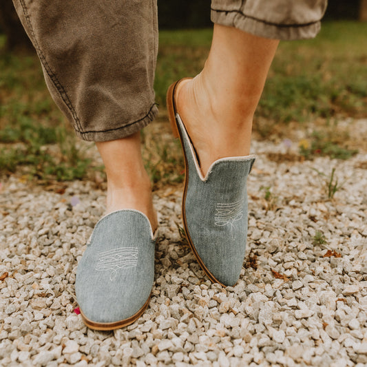 Adaire Western Mule Denim