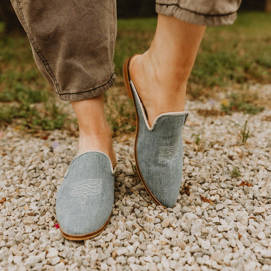 Adaire Western Mule Denim