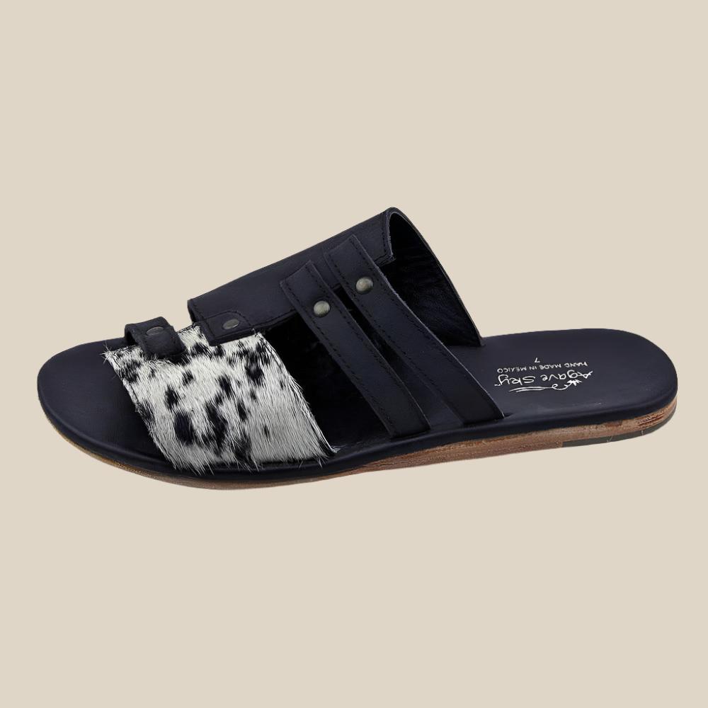 Angie Cowhide Slide