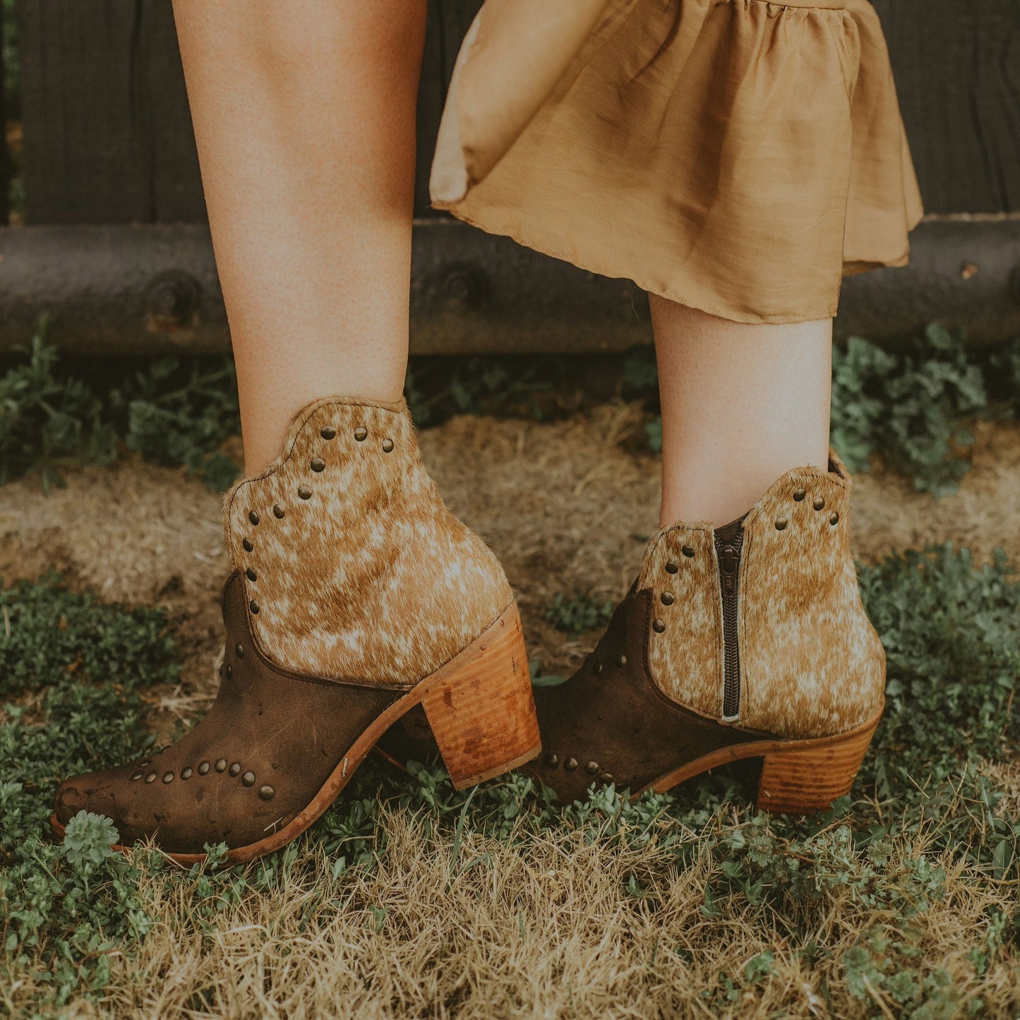 Georgia Studded Ankle Boot Chocolate