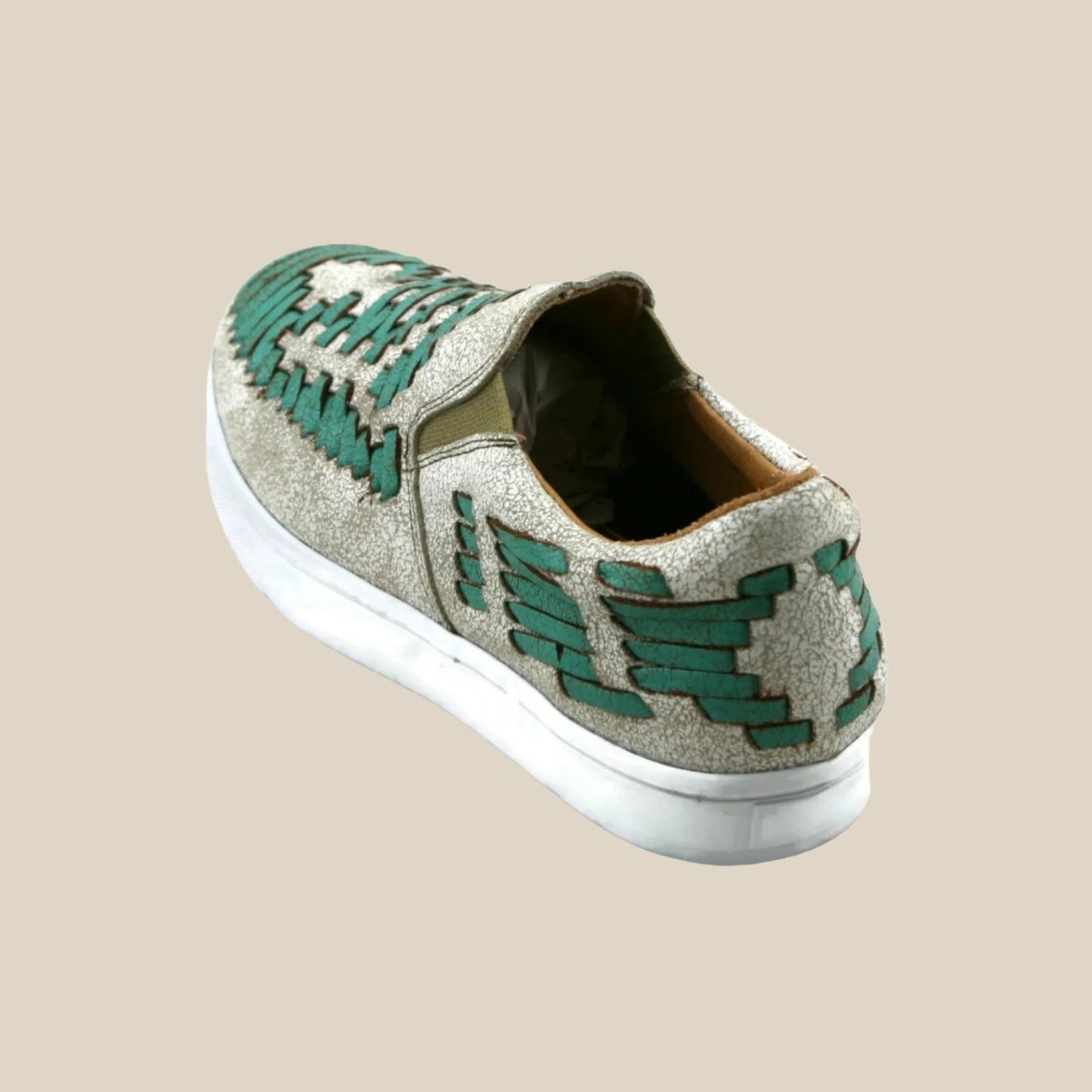 Dakota Leather Tennis Shoe Turquoise