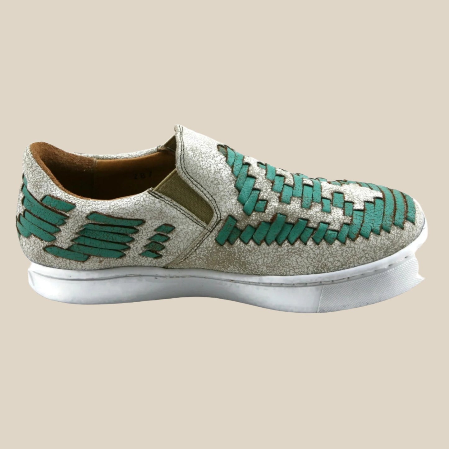 Dakota Leather Tennis Shoe Turquoise