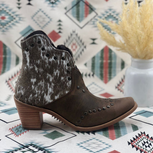 Georgia Studded Ankle Boot Chocolate